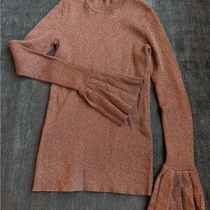 Carven Copper Knit Turtleneck size XS